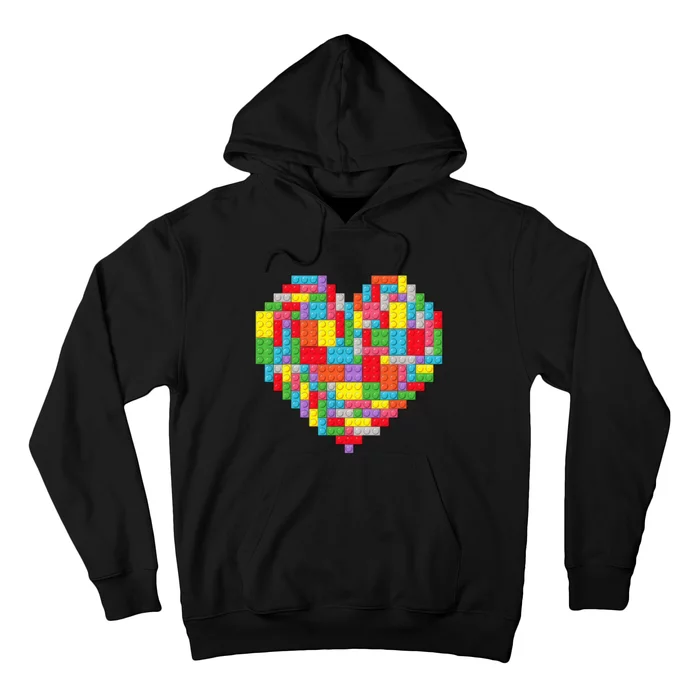 Master Builder Block Brick Building Heart Valentines Day Hoodie