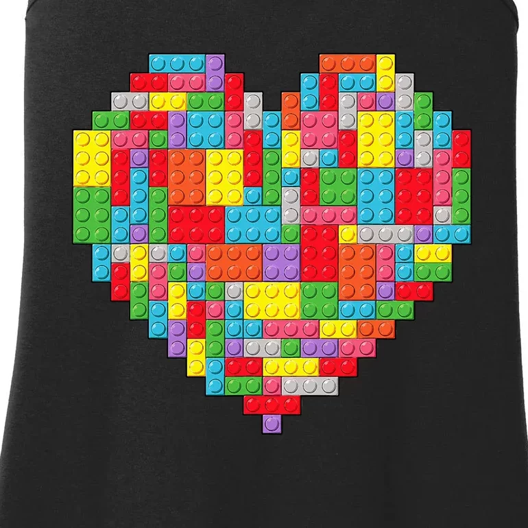 Master Builder Block Brick Building Heart Valentines Day Ladies Essential Tank