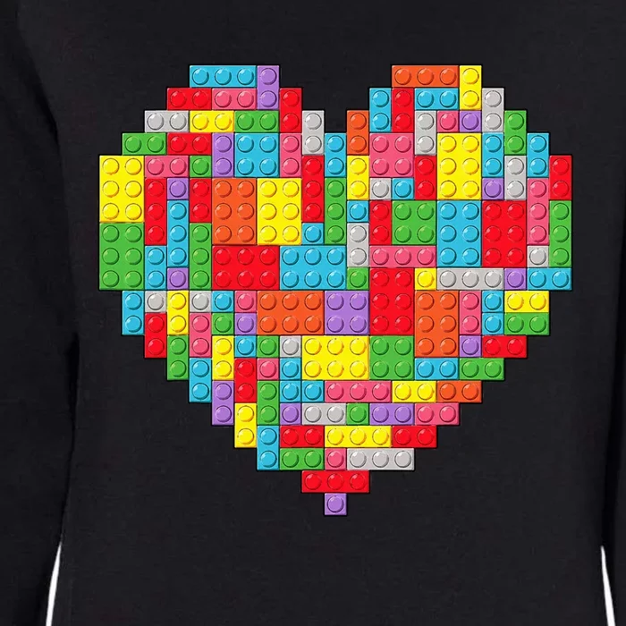 Master Builder Block Brick Building Heart Valentines Day Womens California Wash Sweatshirt