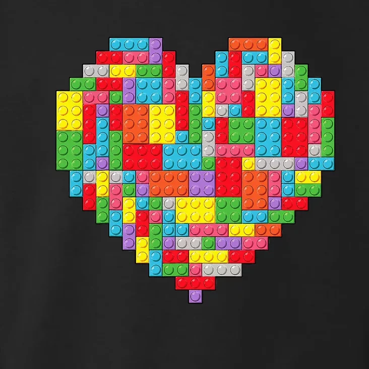 Master Builder Block Brick Building Heart Valentines Day Toddler Hoodie