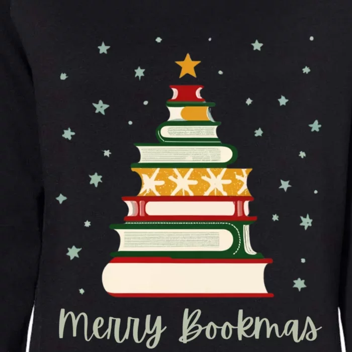 Merry Bookmas Books Christmas Tree Meaningful Gift Womens California Wash Sweatshirt