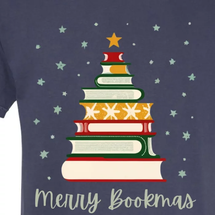 Merry Bookmas Books Christmas Tree Meaningful Gift Garment-Dyed Heavyweight T-Shirt