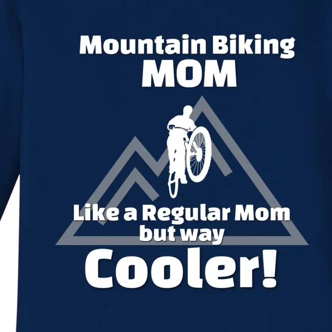 Mountain Bike Biking Gift For Biker Mom Gift Baby Long Sleeve Bodysuit