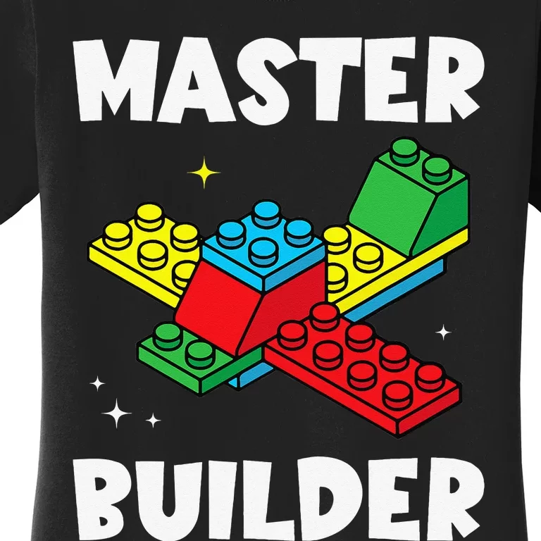 Master Builder Building Blocks Brick Toy Master Builder Women's T-Shirt