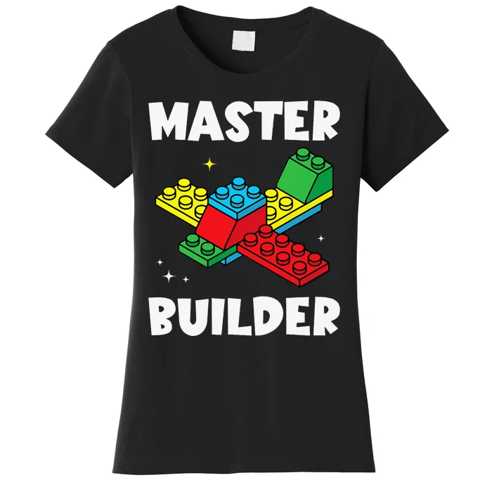 Master Builder Building Blocks Brick Toy Master Builder Women's T-Shirt