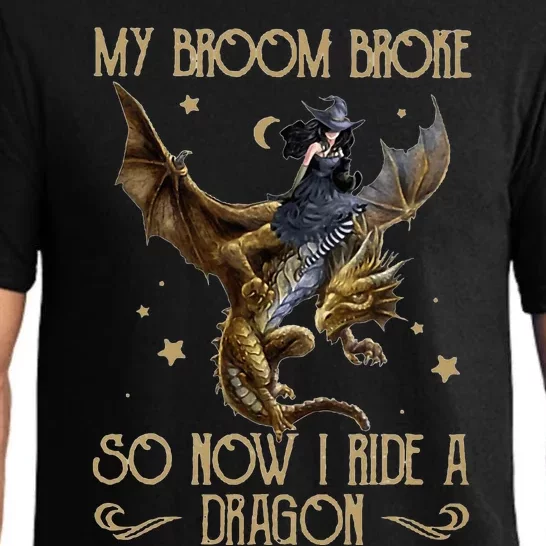 My Broom Broke So Now I Ride A Dragon Pajama Set