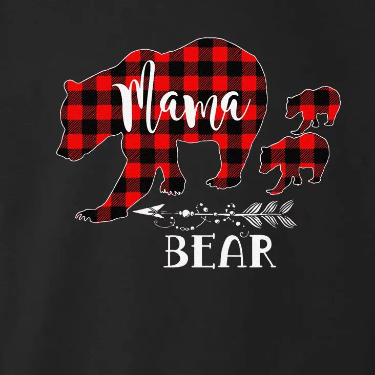 Mama Bear Buffalo Red Plaid Christmas Pajama Family Outfits Toddler Hoodie