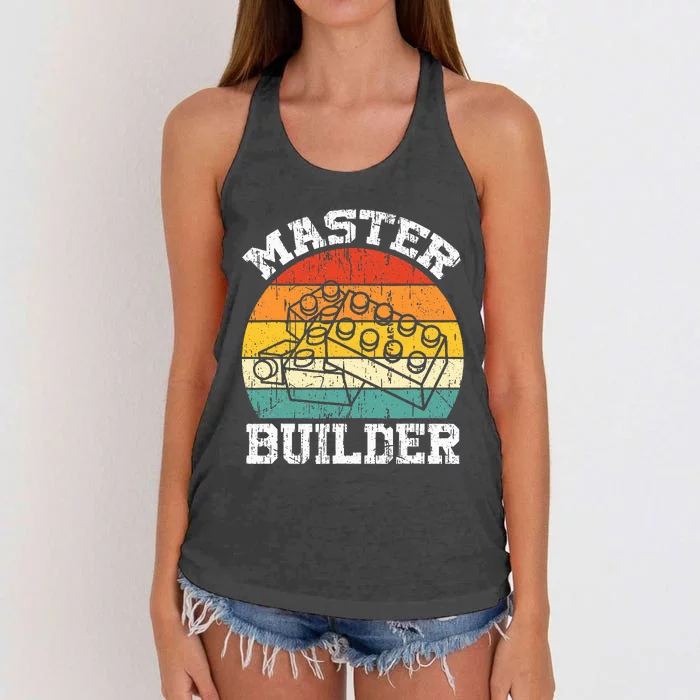 Master Builder Building Blocks Brick Toy Master Builder Women's Knotted Racerback Tank