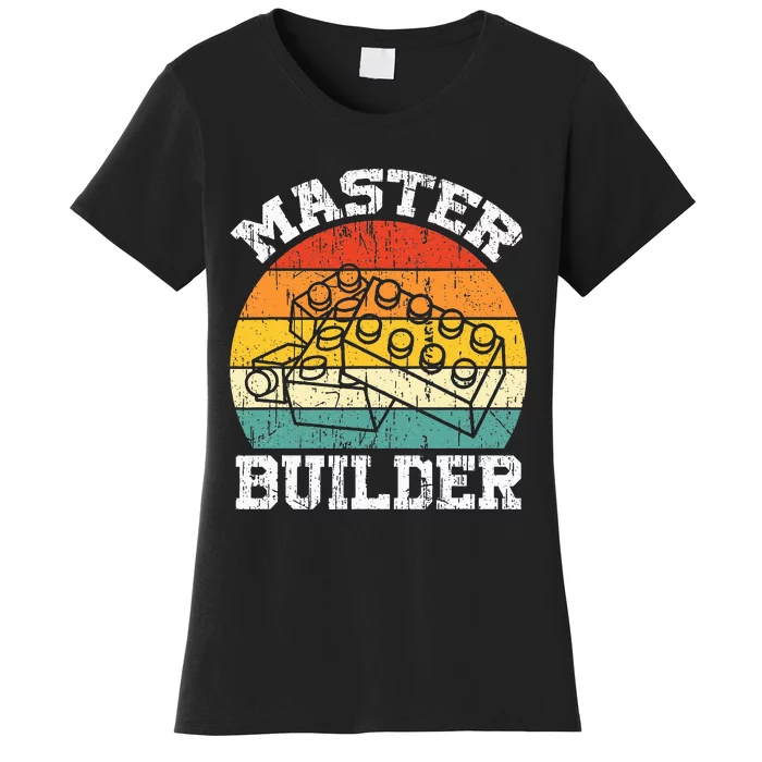 Master Builder Building Blocks Brick Toy Master Builder Women's T-Shirt