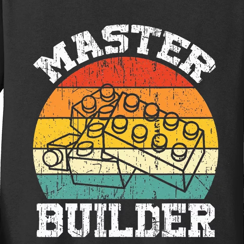 Master Builder Building Blocks Brick Toy Master Builder Kids Long Sleeve Shirt