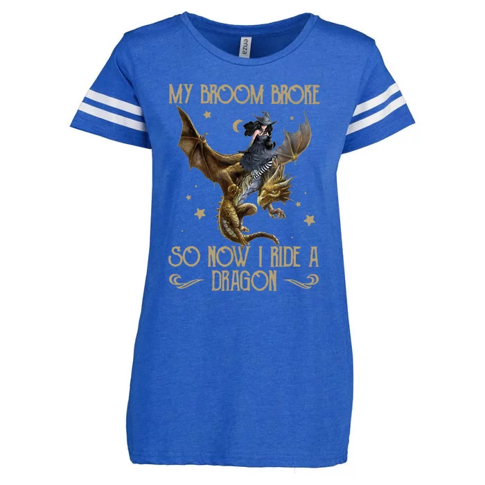 My Broom Broke So Now I Ride A Dragon Enza Ladies Jersey Football T-Shirt