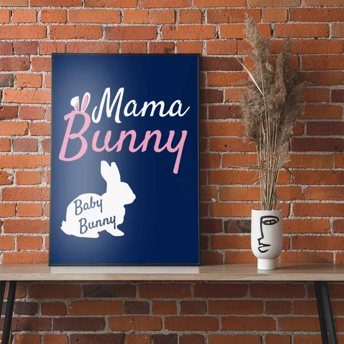 Mama Bunny Baby Bunny Easter Pregnancy Announcement Poster