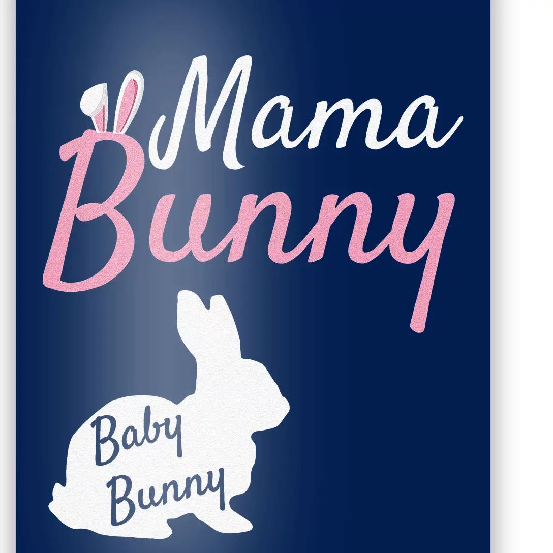 Mama Bunny Baby Bunny Easter Pregnancy Announcement Poster