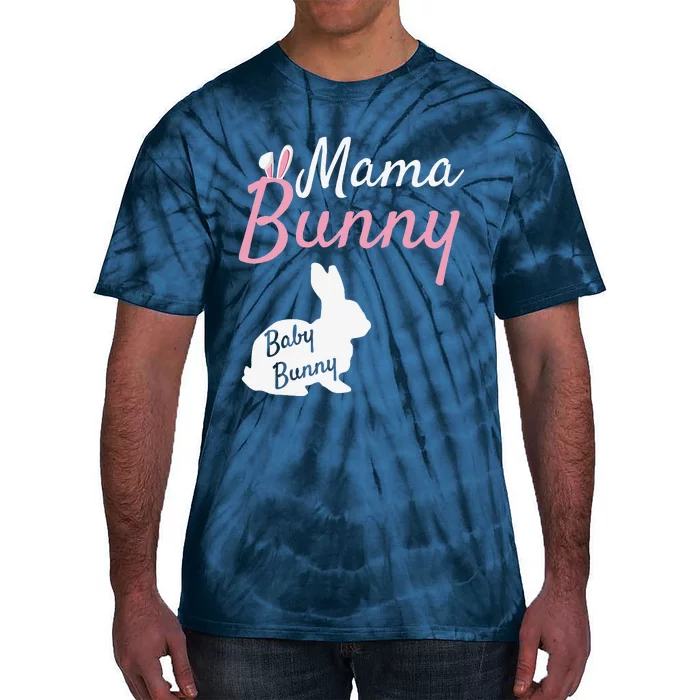 Mama Bunny Baby Bunny Easter Pregnancy Announcement Tie-Dye T-Shirt