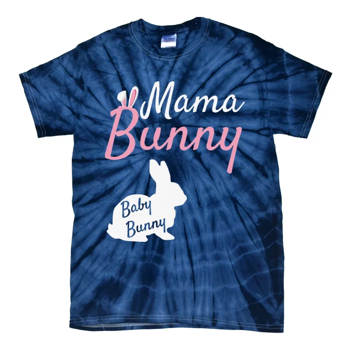 Mama Bunny Baby Bunny Easter Pregnancy Announcement Tie-Dye T-Shirt