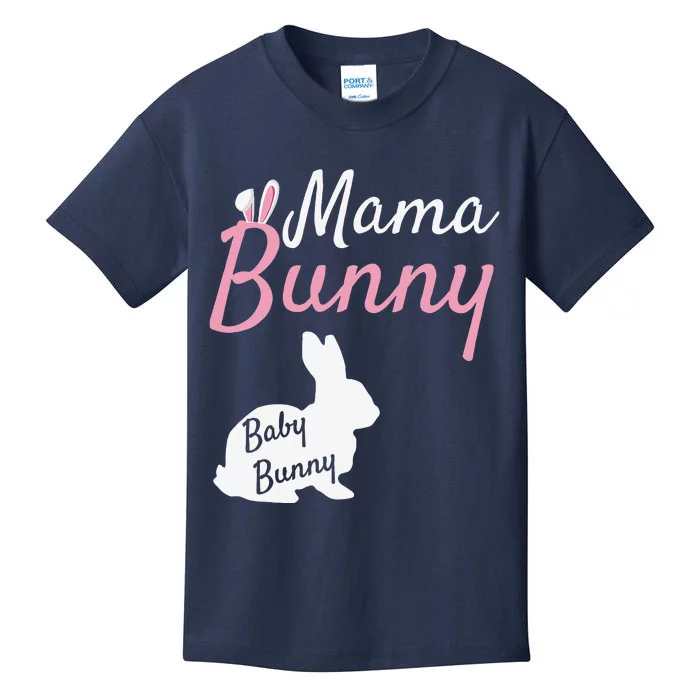 Mama Bunny Baby Bunny Easter Pregnancy Announcement Kids T-Shirt