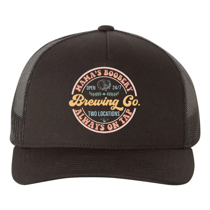 Mamas Boobery Brewing Co New Mom Breastfeeding Funny Yupoong Adult 5-Panel Trucker Hat