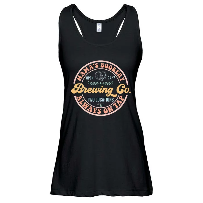 Mamas Boobery Brewing Co New Mom Breastfeeding Funny Ladies Essential Flowy Tank