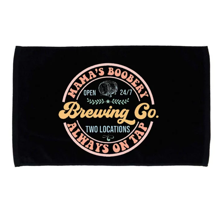 Mamas Boobery Brewing Co New Mom Breastfeeding Funny Microfiber Hand Towel