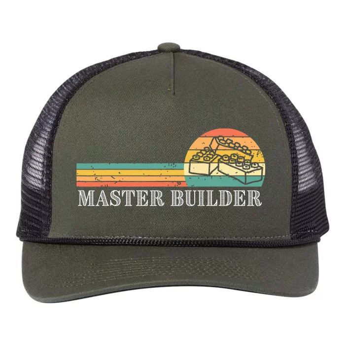 Master Builder Block Building Adults Birthday Gift Retro Rope Trucker Hat Cap