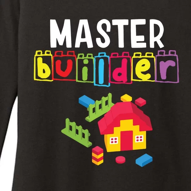 Master Builder Building Blocks Brick Builders Toys Gift Womens CVC Long Sleeve Shirt