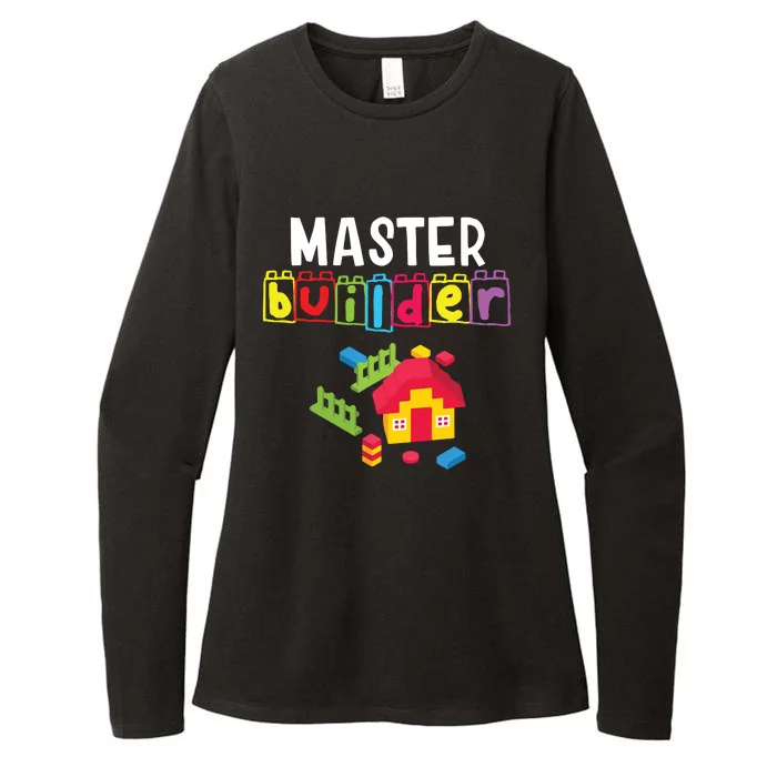 Master Builder Building Blocks Brick Builders Toys Gift Womens CVC Long Sleeve Shirt