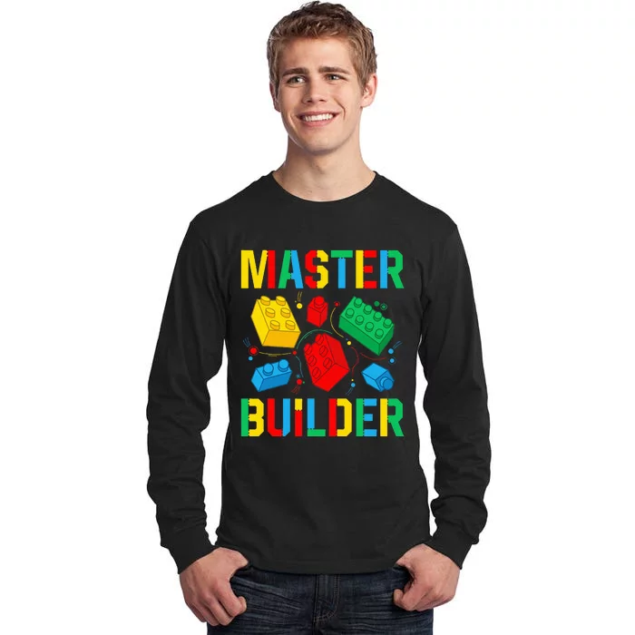 Master Builder Building Blocks Brick Toy Master Builder Tall Long Sleeve T-Shirt