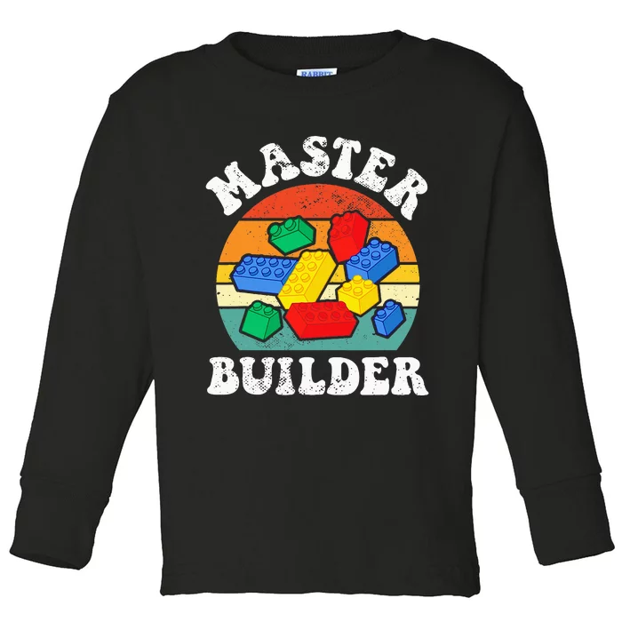 Master Builder Building Blocks Brick Toy Master Builder Toddler Long Sleeve Shirt