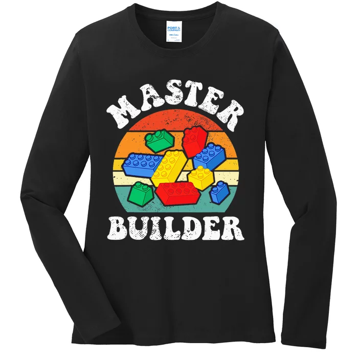 Master Builder Building Blocks Brick Toy Master Builder Ladies Long Sleeve Shirt