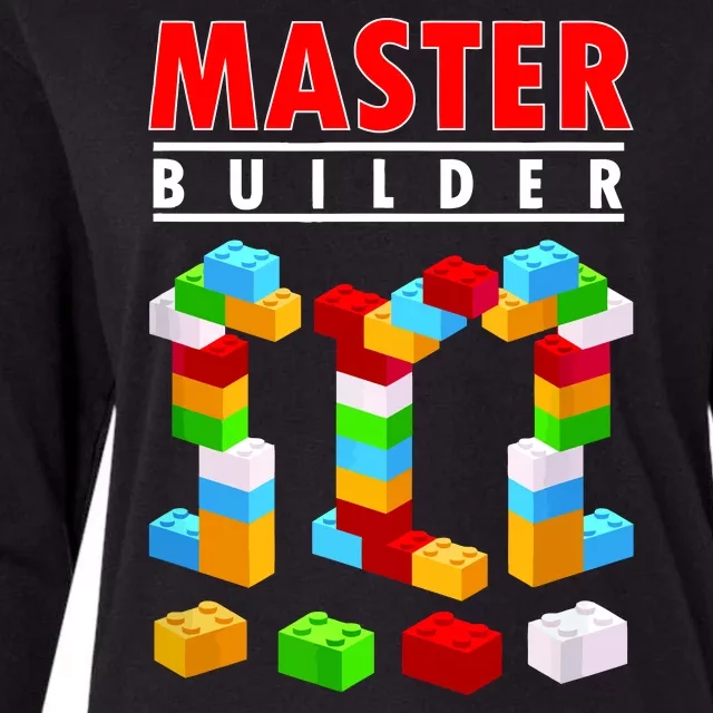 Master Builder Blocks Brick Funny Toys Womens Cotton Relaxed Long Sleeve T-Shirt