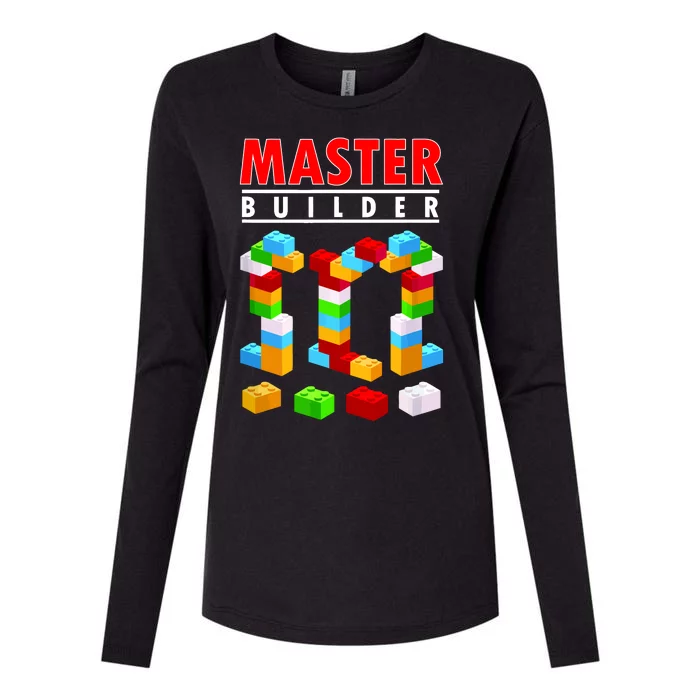 Master Builder Blocks Brick Funny Toys Womens Cotton Relaxed Long Sleeve T-Shirt