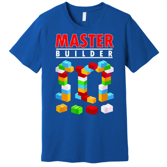 Master Builder Blocks Brick Funny Toys Premium T-Shirt