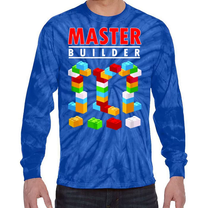 Master Builder Blocks Brick Funny Toys Tie-Dye Long Sleeve Shirt