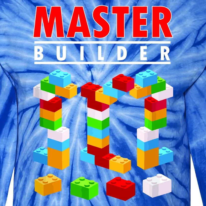 Master Builder Blocks Brick Funny Toys Tie-Dye Long Sleeve Shirt