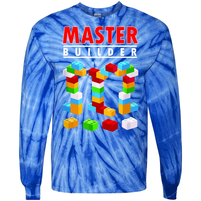 Master Builder Blocks Brick Funny Toys Tie-Dye Long Sleeve Shirt