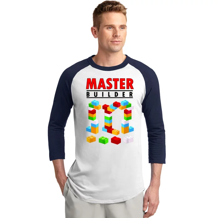 Master Builder Blocks Brick Funny Toys Baseball Sleeve Shirt