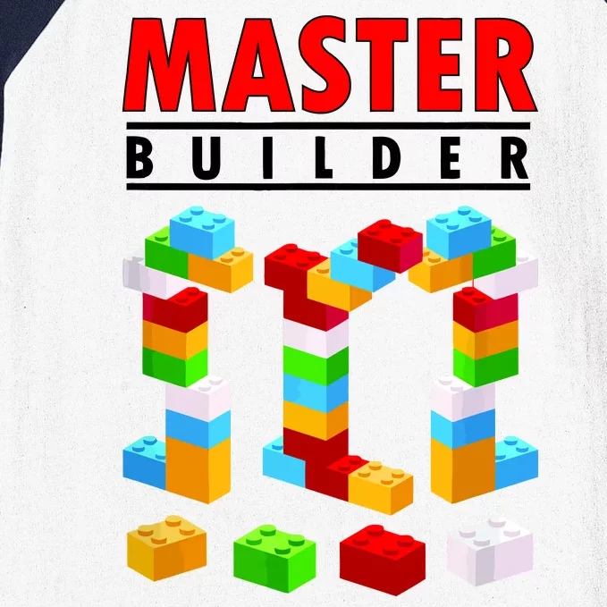 Master Builder Blocks Brick Funny Toys Baseball Sleeve Shirt