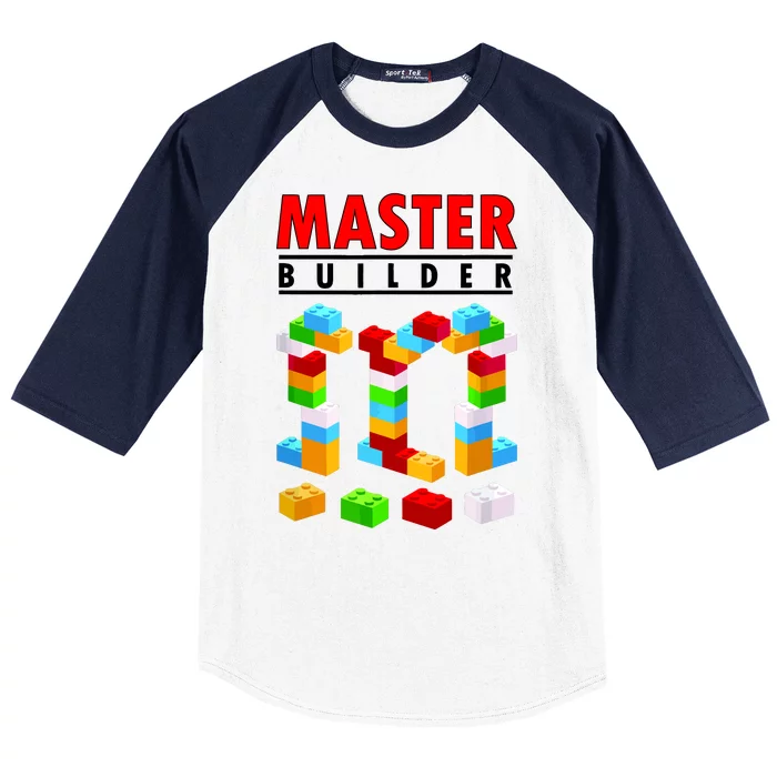 Master Builder Blocks Brick Funny Toys Baseball Sleeve Shirt