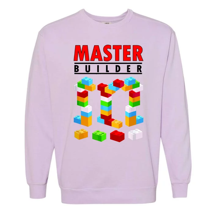 Master Builder Blocks Brick Funny Toys Garment-Dyed Sweatshirt