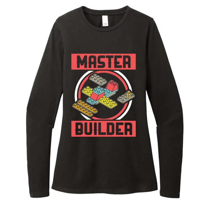 Master Builder Building Blocks Birthday Bricks Boy Gift Womens CVC Long Sleeve Shirt