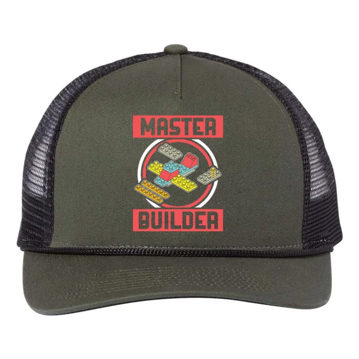 Master Builder Building Blocks Birthday Bricks Boy Gift Retro Rope Trucker Hat Cap