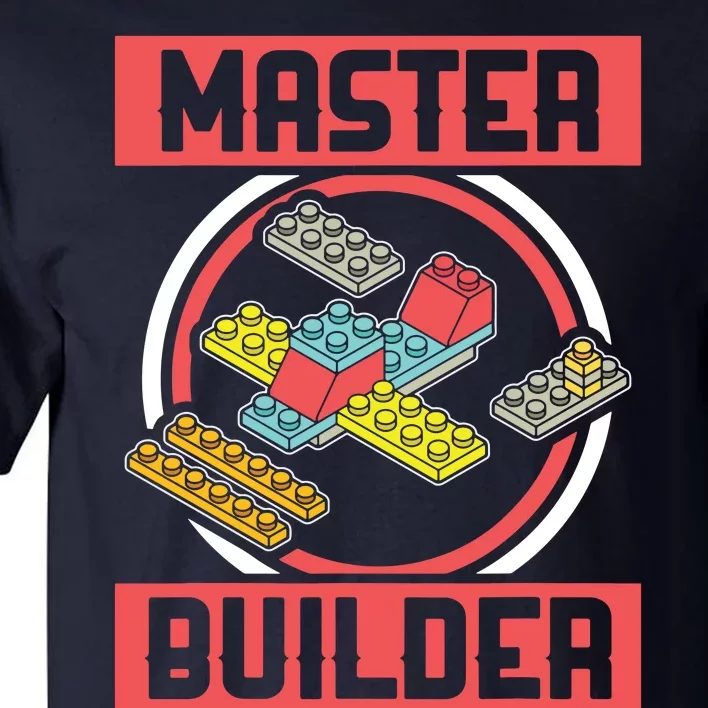 Master Builder Building Blocks Birthday Bricks Boy Gift Tall T-Shirt