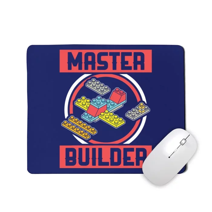 Master Builder Building Blocks Birthday Bricks Boy Gift Mousepad