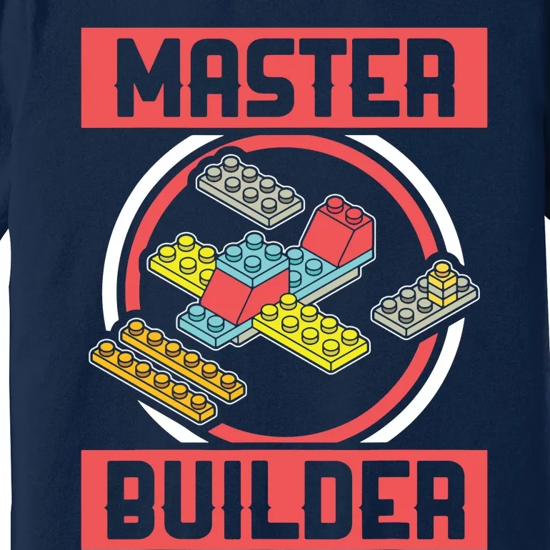 Master Builder Building Blocks Birthday Bricks Boy Gift Premium T-Shirt