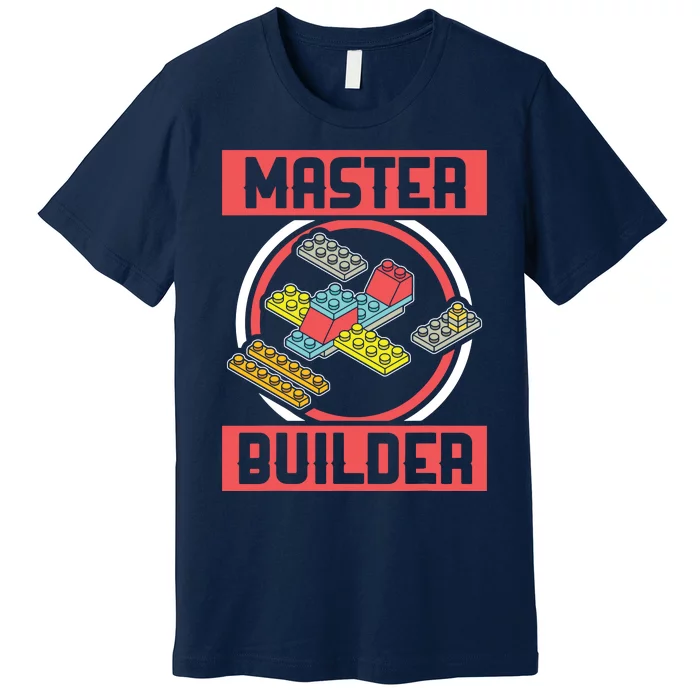 Master Builder Building Blocks Birthday Bricks Boy Gift Premium T-Shirt