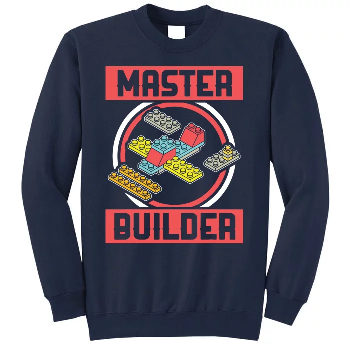 Master Builder Building Blocks Birthday Bricks Boy Gift Tall Sweatshirt