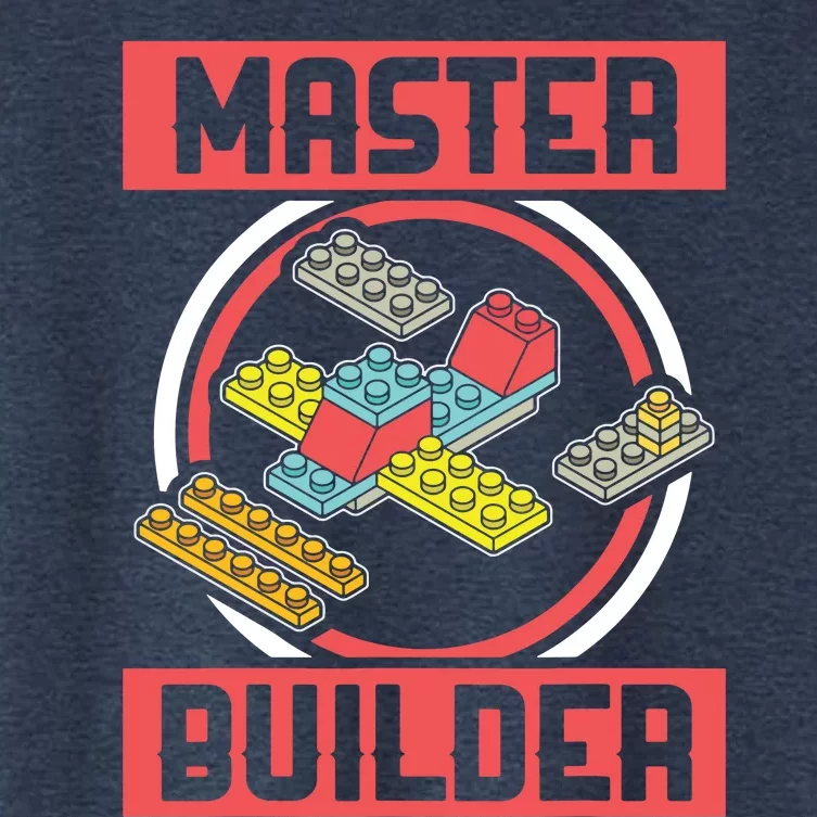 Master Builder Building Blocks Birthday Bricks Boy Gift Women's Crop Top Tee