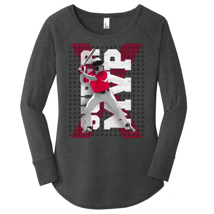 MVP Baseball Batter Women's Perfect Tri Tunic Long Sleeve Shirt