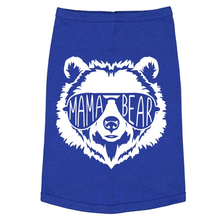 Mama Bear Bear Face With Sunglasses Gift Doggie Tank