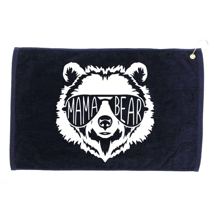 Mama Bear Bear Face With Sunglasses Gift Grommeted Golf Towel